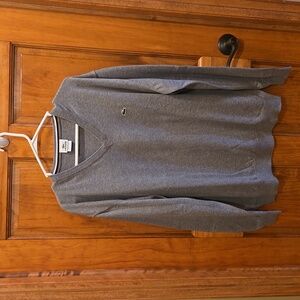 Nice grey cotton v-neck sweater by Lacoste size 7/XXL